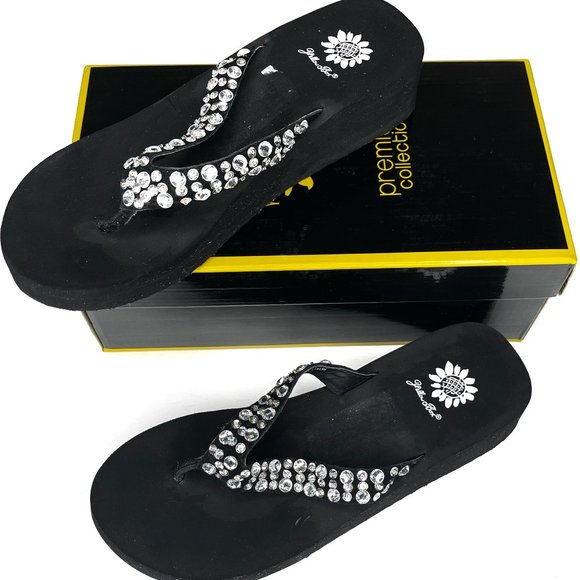 yellow box flip flops size 12